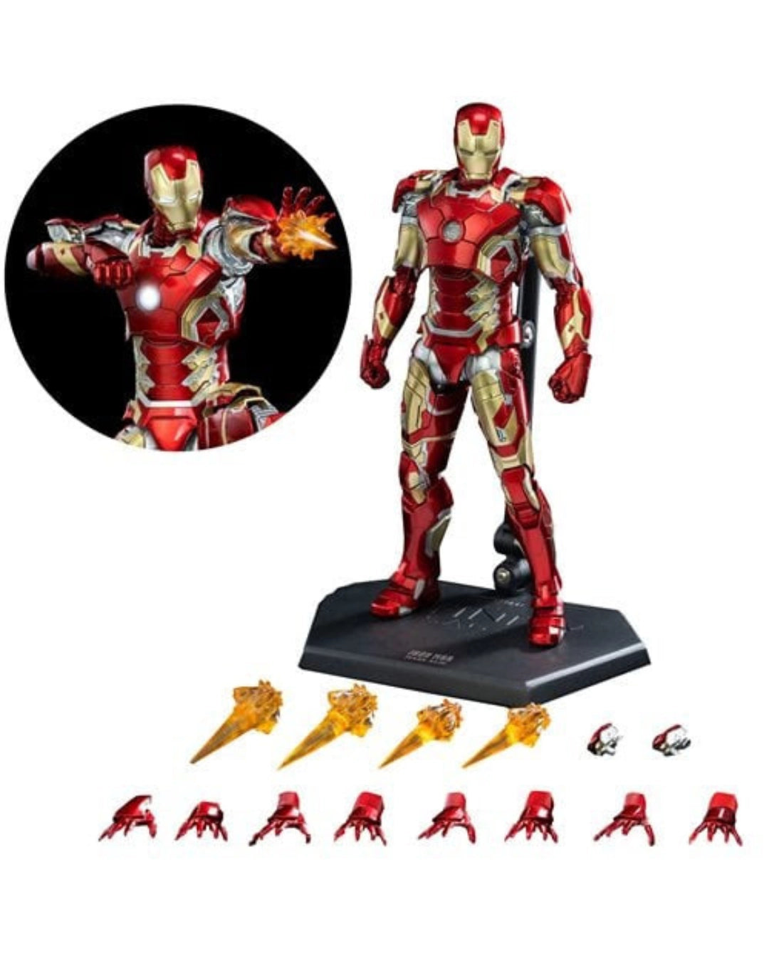 Avengers: Infinity Saga – Iron Man Mark 43 DLX 1:12 Scale Action Figure By Threezero Iron Man Action Figures
