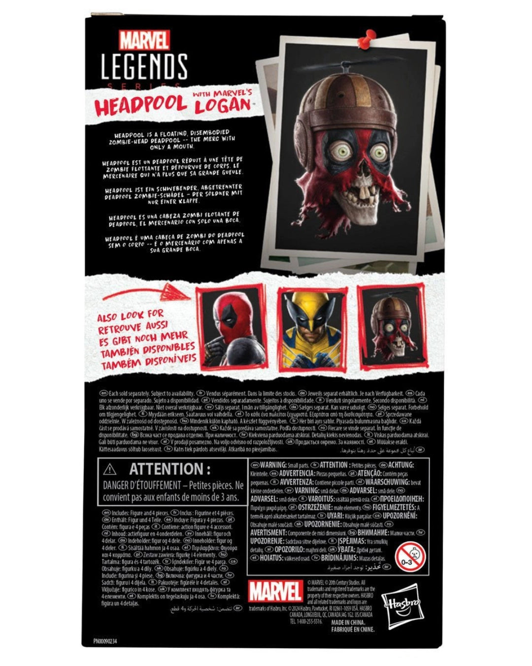 Deadpool & Wolverine Marvel Legends / Headpool with Marvel's Logan 6-Inch Action Figure