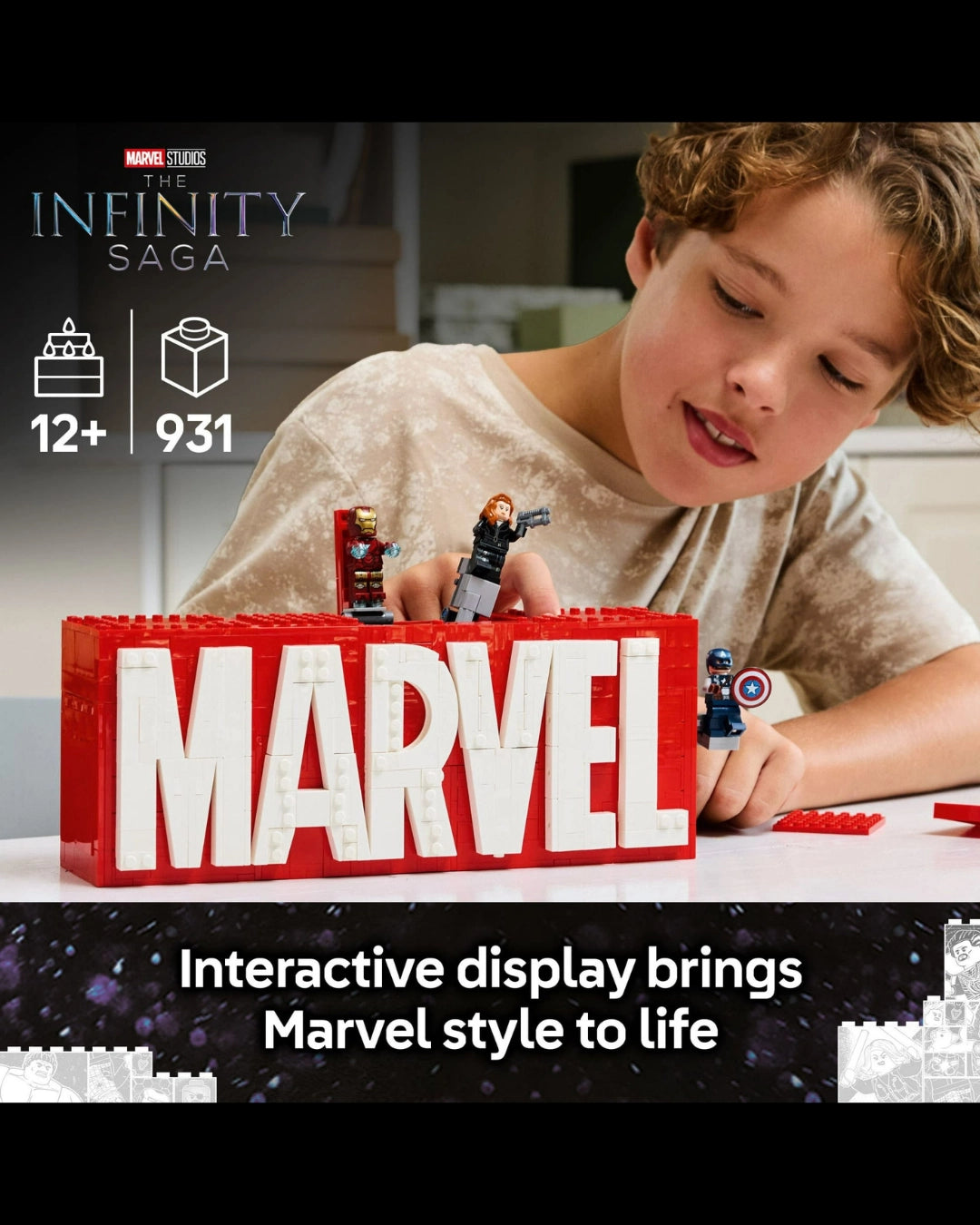 LEGO® MARVEL Logo & Minifigures (76313) By LEGO | Marvel Avengers Collection