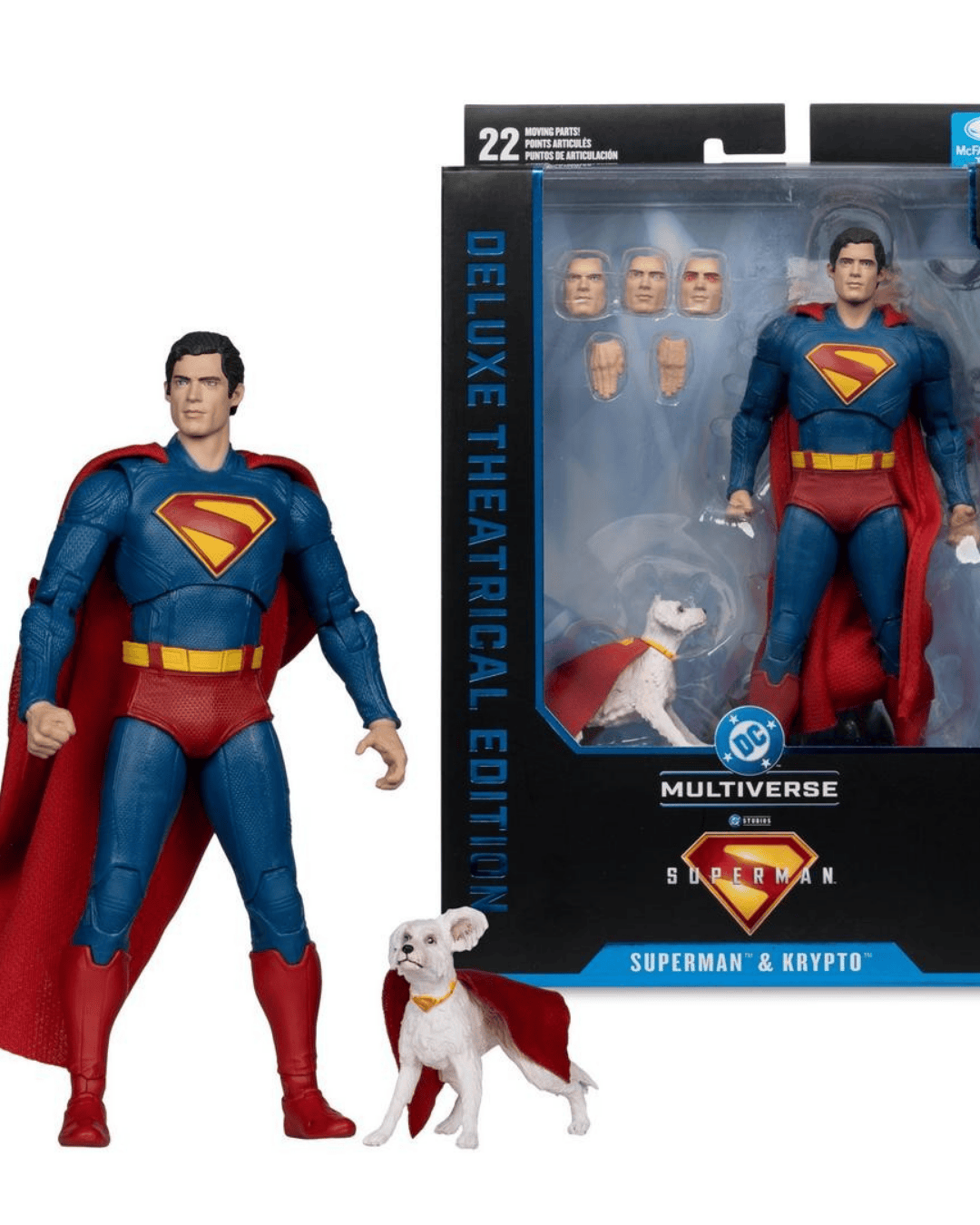 Superman with Krypto Deluxe Edition 7-in Action Figure
