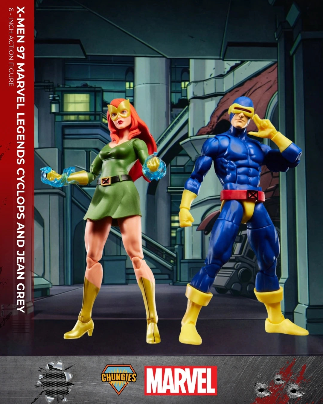 X-Men ’97 Marvel Legends Cyclops and Jean Grey 6-Inch Action Figures | Hasbro