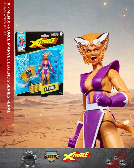 X-Men X-Force Marvel Legends Series Feral 6-Inch Action Figure | Hasbro