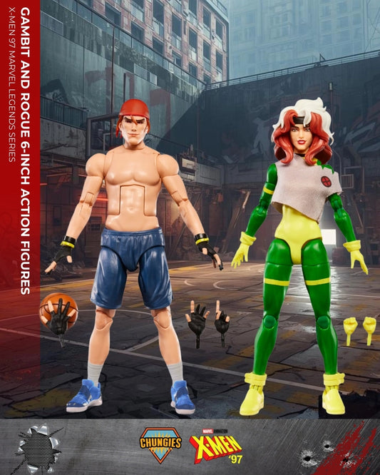 X-Men '97 Marvel Legends Series Gambit and Rogue 6-Inch Action Figures | Hasbro