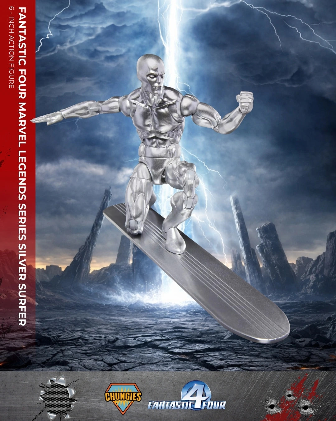 Fantastic Four Marvel Legends Series Silver Surfer 6-Inch Action Figure | Hasbro