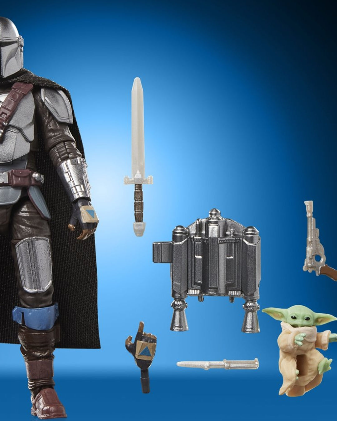 Star Wars The Vintage Collection – The Mandalorian & Grogu Deluxe 3 3/4-Inch Action Figure by Hasbro