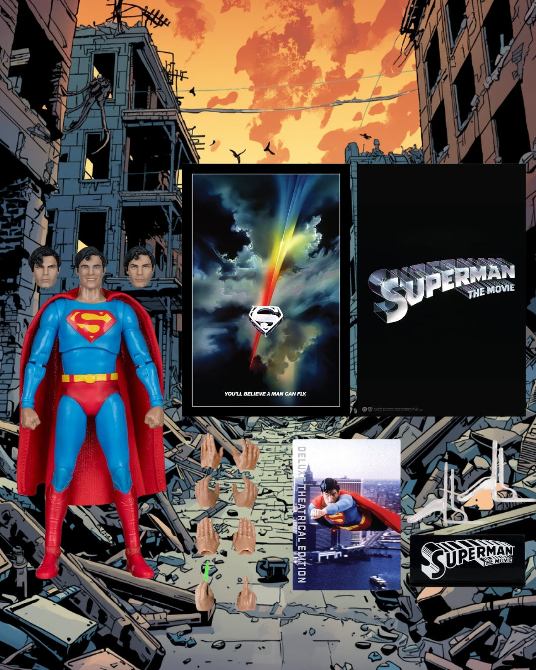 DC Multiverse Deluxe Theatrical Edition Wave 3 Superman (1978) – 7-Inch Scale Action Figure