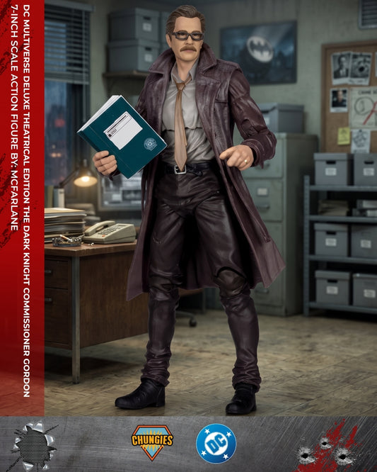DC Multiverse Deluxe Theatrical Edition The Dark Knight Commissioner Gordon 7-Inch Scale Action Figure