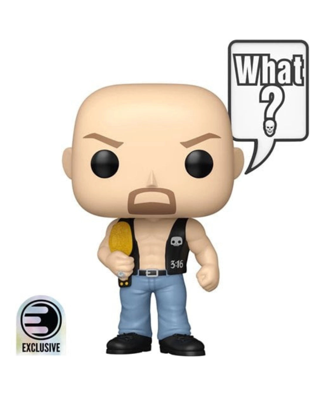 WWE Stone Cold Steve Austin (What?) Pop! Sayings Funko Pop! Vinyl Figure #185 – Entertainment Earth Exclusive