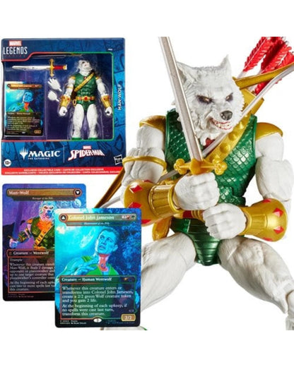 Spider-Man Marvel Legends Magic: The Gathering Man-Wolf 6-Inch Action Figure and Card By Hasbro