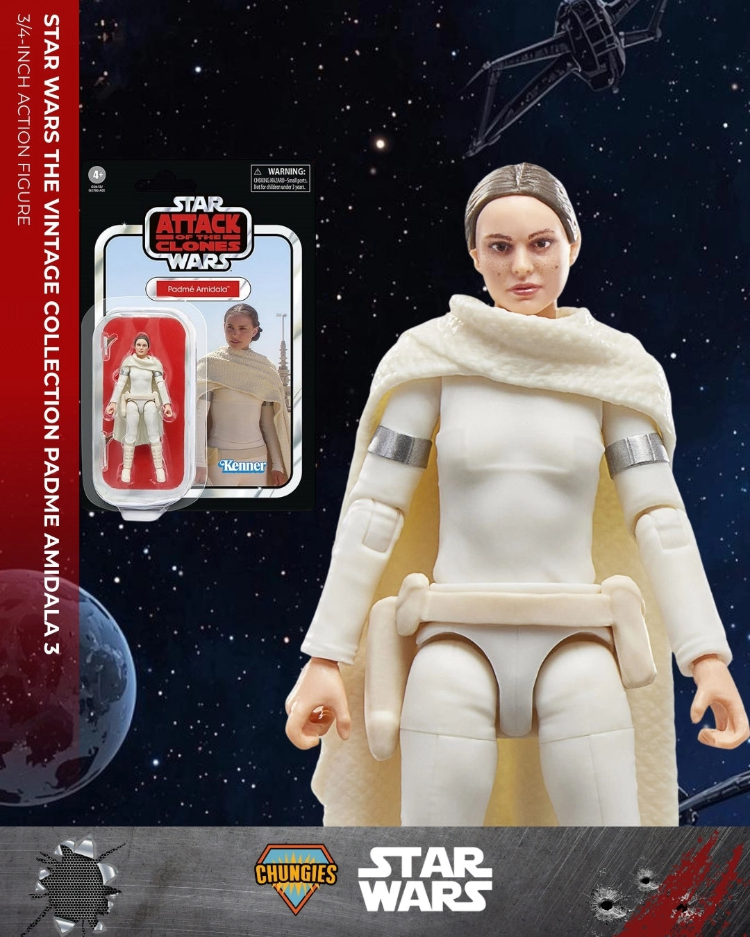 Star Wars The Vintage Collection Padmé Amidala 3 3/4-Inch Action Figure | Hasbro