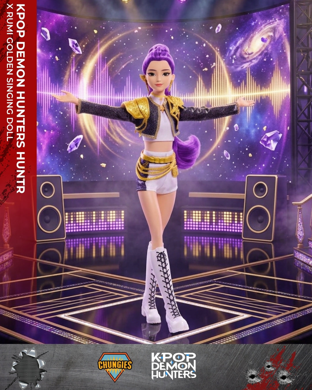 K-Pop Demon Hunters HUNTR/X Rumi Golden Singing Doll By Mattel