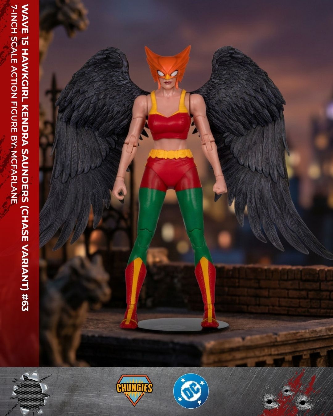 DC McFarlane Collector Edition Wave 15 Hawkgirl Kendra Saunders (Chase Variant) #63 7-Inch Scale Action Figure