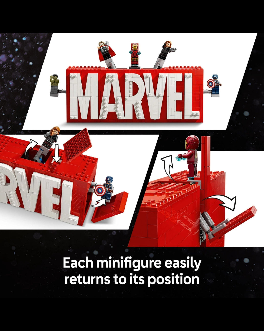 LEGO® MARVEL Logo & Minifigures (76313) By LEGO | Marvel Avengers Collection