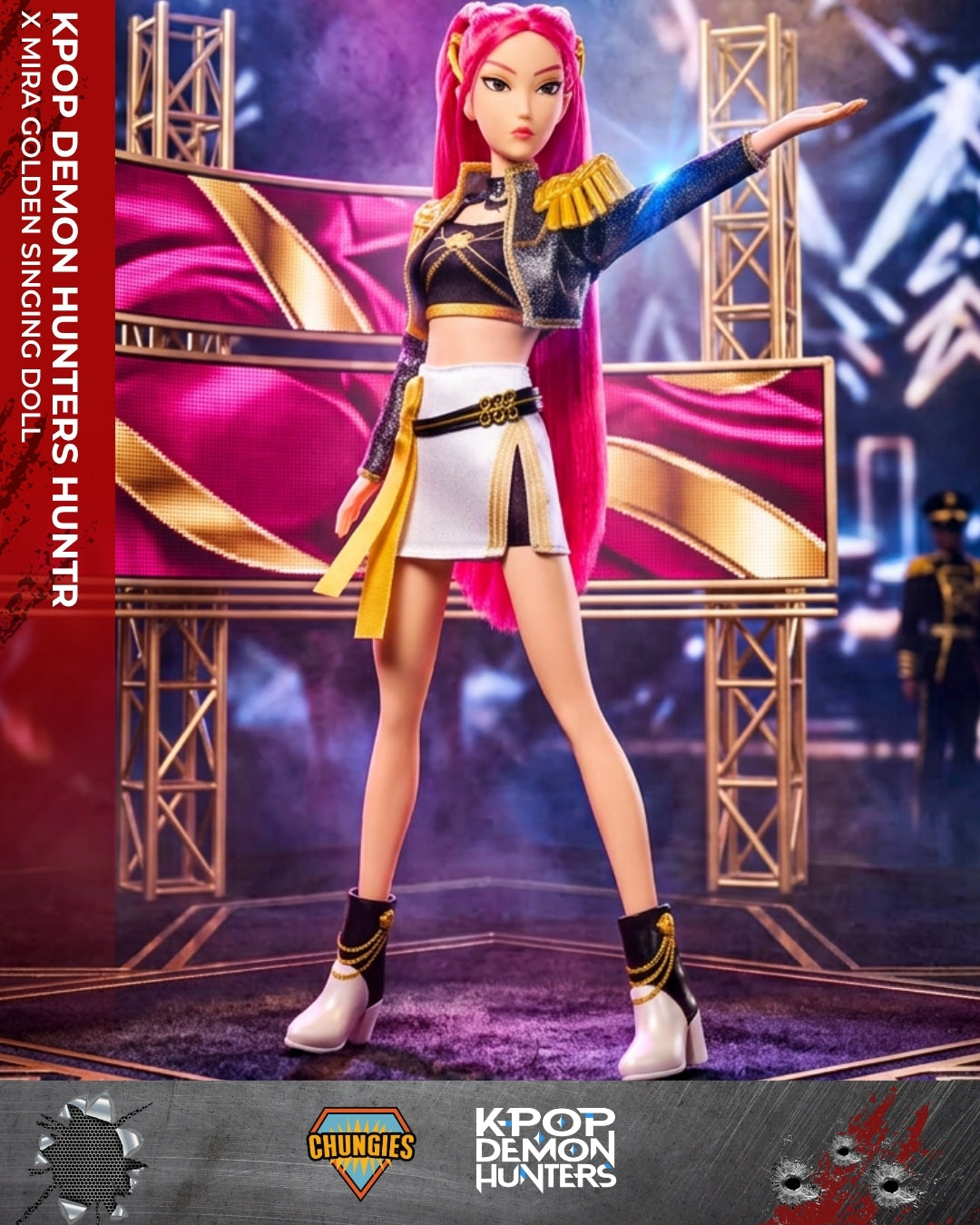 K-Pop Demon Hunters Huntr/x Mira Golden Singing Doll By Mattel