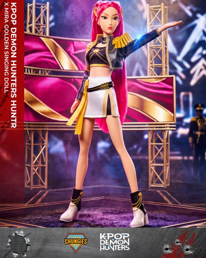 K-Pop Demon Hunters Huntr/x Mira Golden Singing Doll By Mattel