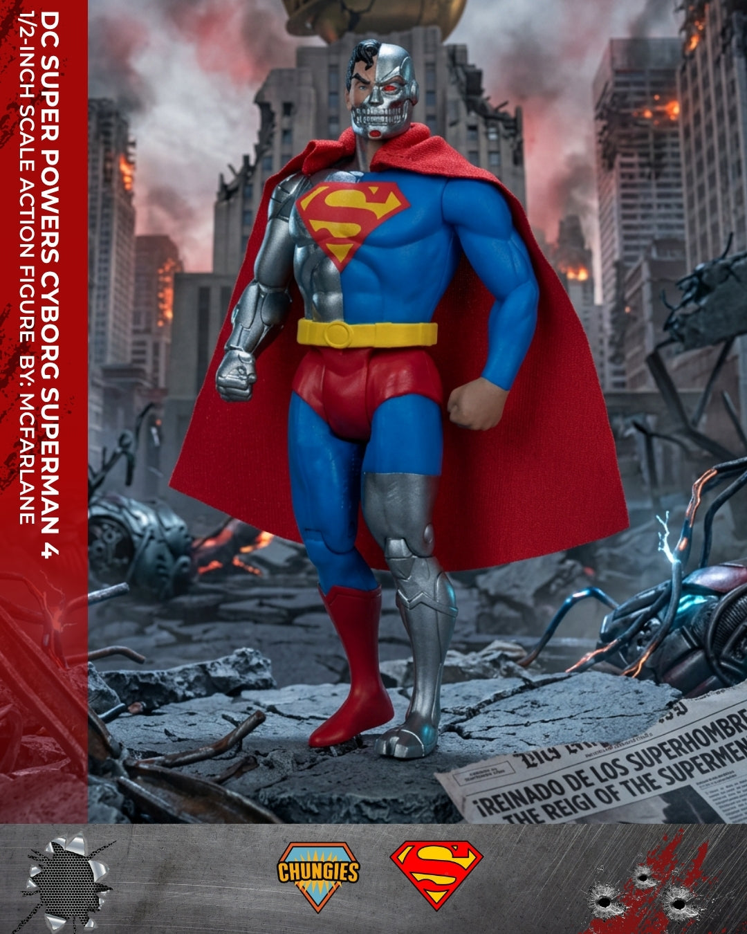 DC Super Powers Cyborg Superman 4 1/2-Inch Scale Action Figure