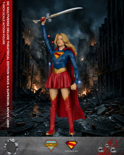 DC Multiverse Deluxe Theatrical Edition Supergirl Movie Supergirl and Baby Krypto 7-Inch Scale Action Figure