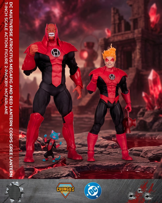 DC Multiverse Atrocitus Megafig and Red Lantern Corps Green Lantern 7-Inch Scale Action Figure 2-Pack