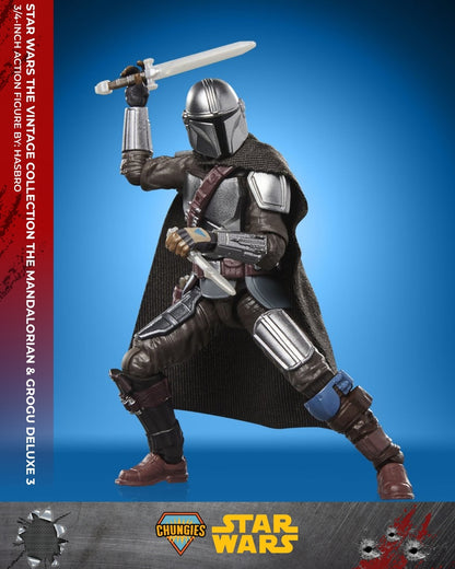 Star Wars The Vintage Collection – The Mandalorian & Grogu Deluxe 3 3/4-Inch Action Figure by Hasbro