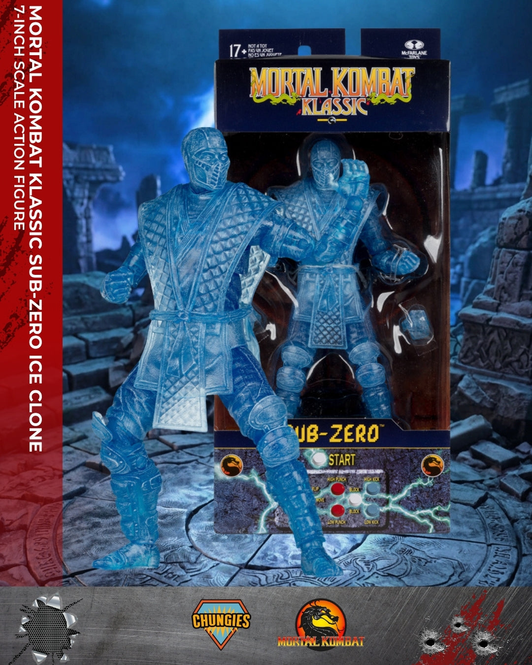Mortal Kombat Klassic Sub-Zero Ice Clone 7-Inch Scale Action Figure