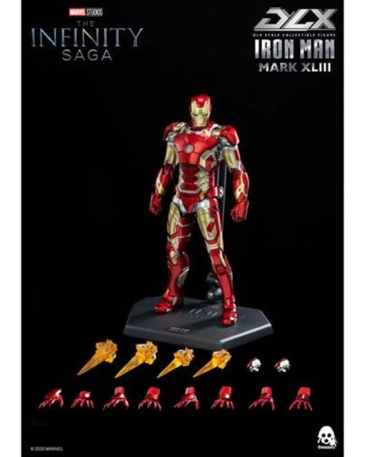 Avengers: Infinity Saga – Iron Man Mark 43 DLX 1:12 Scale Action Figure By Threezero Iron Man Action Figures