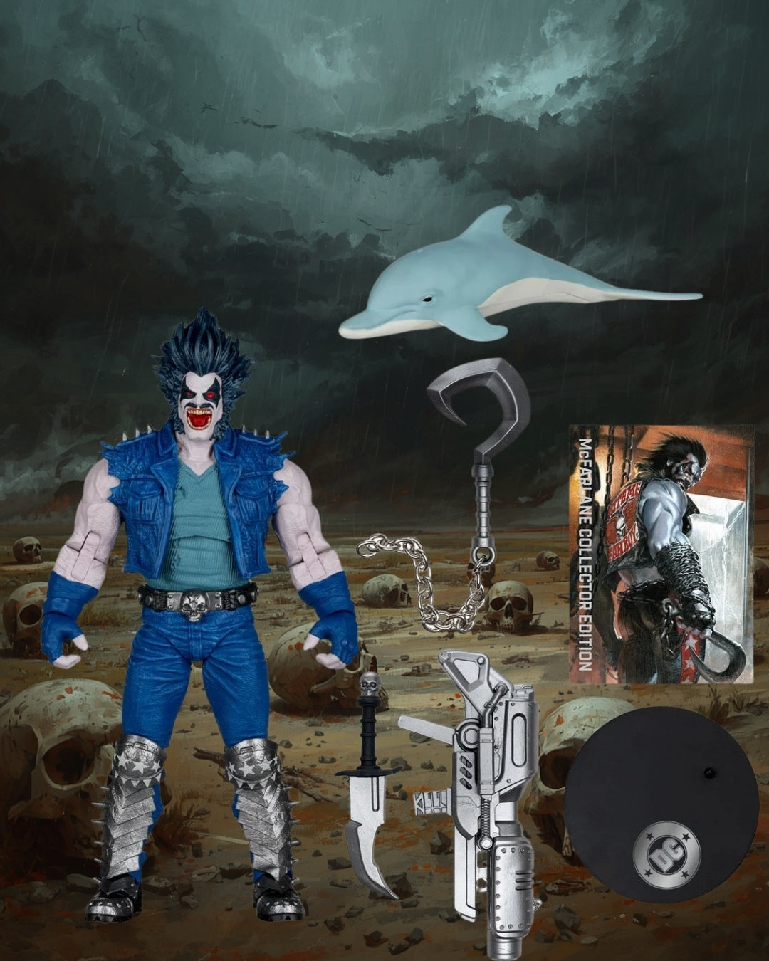 DC Multiverse McFarlane Collector Edition Chase Variant Lobo DC Classic #58 7-Inch Scale Action Figure