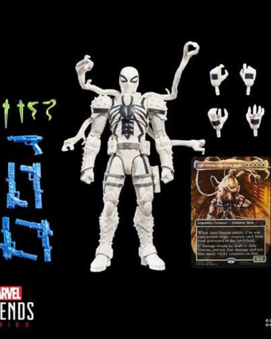 Spider-Man Marvel Legends Series Magic: The Gathering Agent Anti-Venom 6-Inch Action Figure and Card By Hasbro