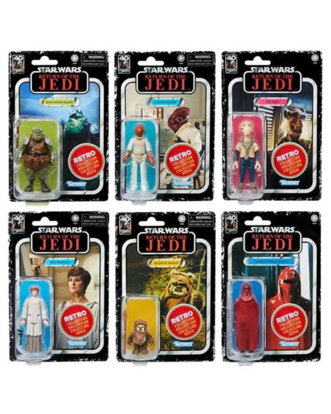 Star Wars The Retro Collection – Return of the Jedi 3.75-Inch Action Figures Set of 6 | Exclusive | Hasbro