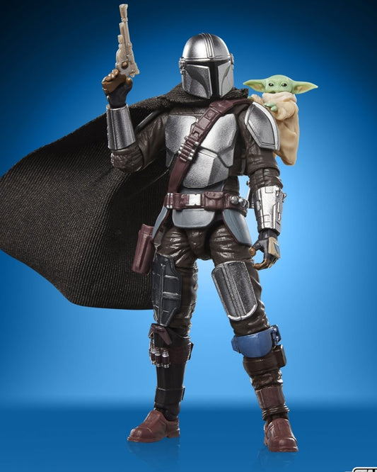 Star Wars The Vintage Collection – The Mandalorian & Grogu Deluxe 3 3/4-Inch Action Figure by Hasbro