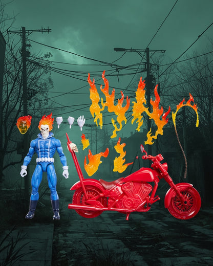 Ghost Rider Marvel Legends Series Johnny Blaze 6-Inch Action Figure with Motorcycle