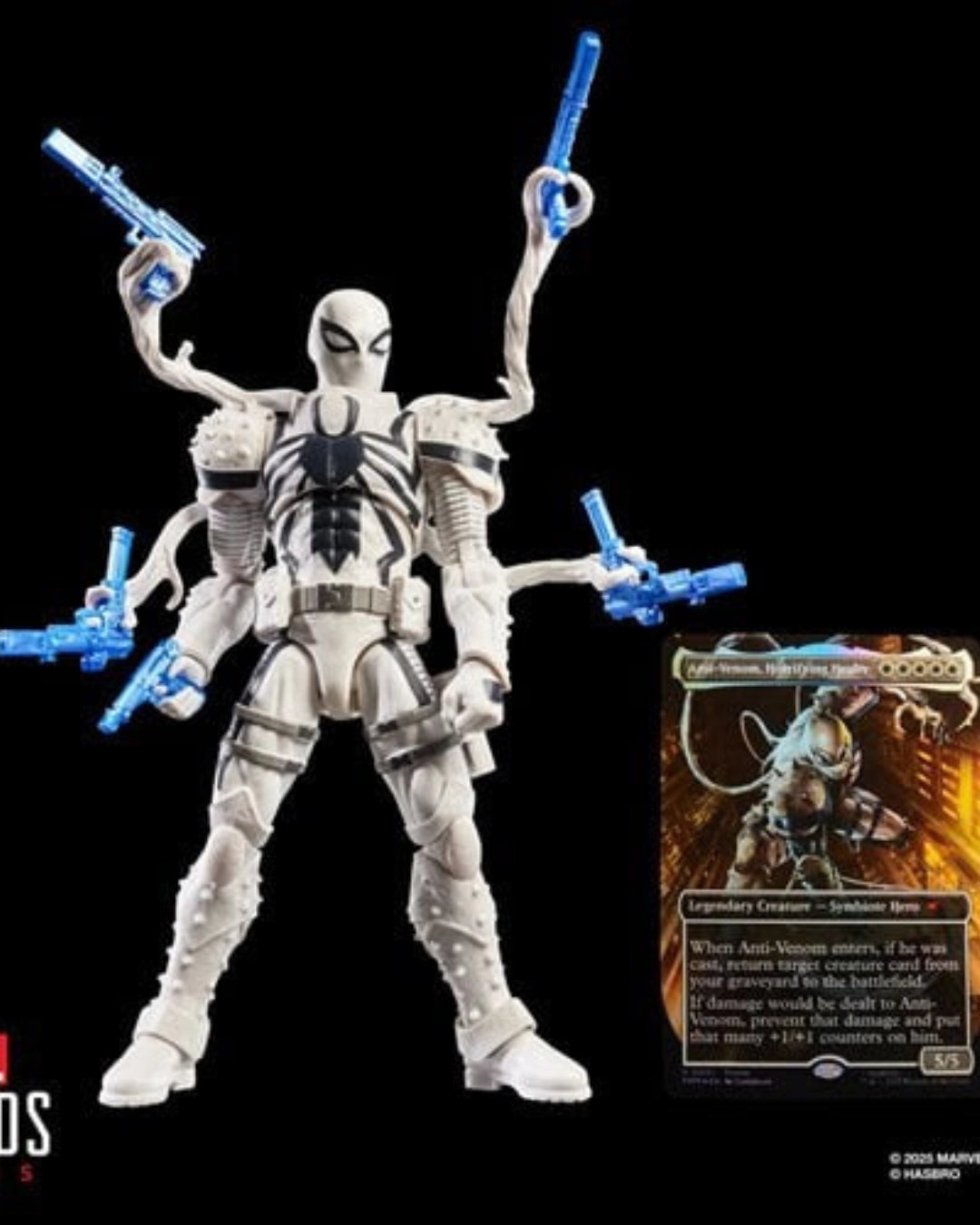 Spider-Man Marvel Legends Series Magic: The Gathering Agent Anti-Venom 6-Inch Action Figure and Card By Hasbro