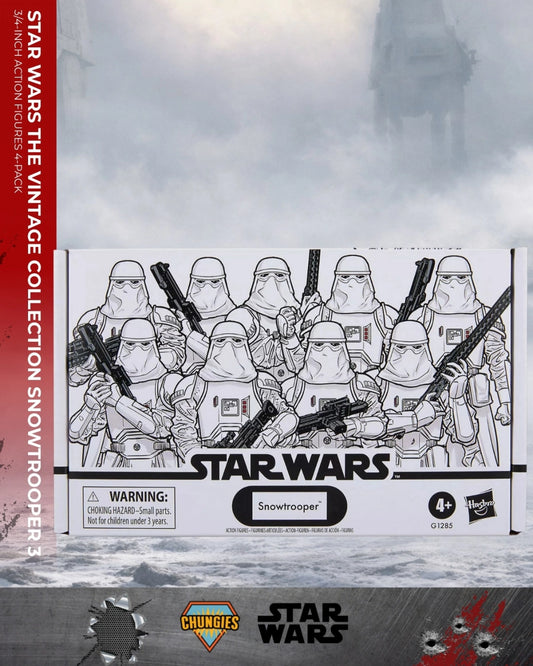 Star Wars The Vintage Collection Snowtrooper 3 3/4-Inch Action Figures 4-Pack | Hasbro