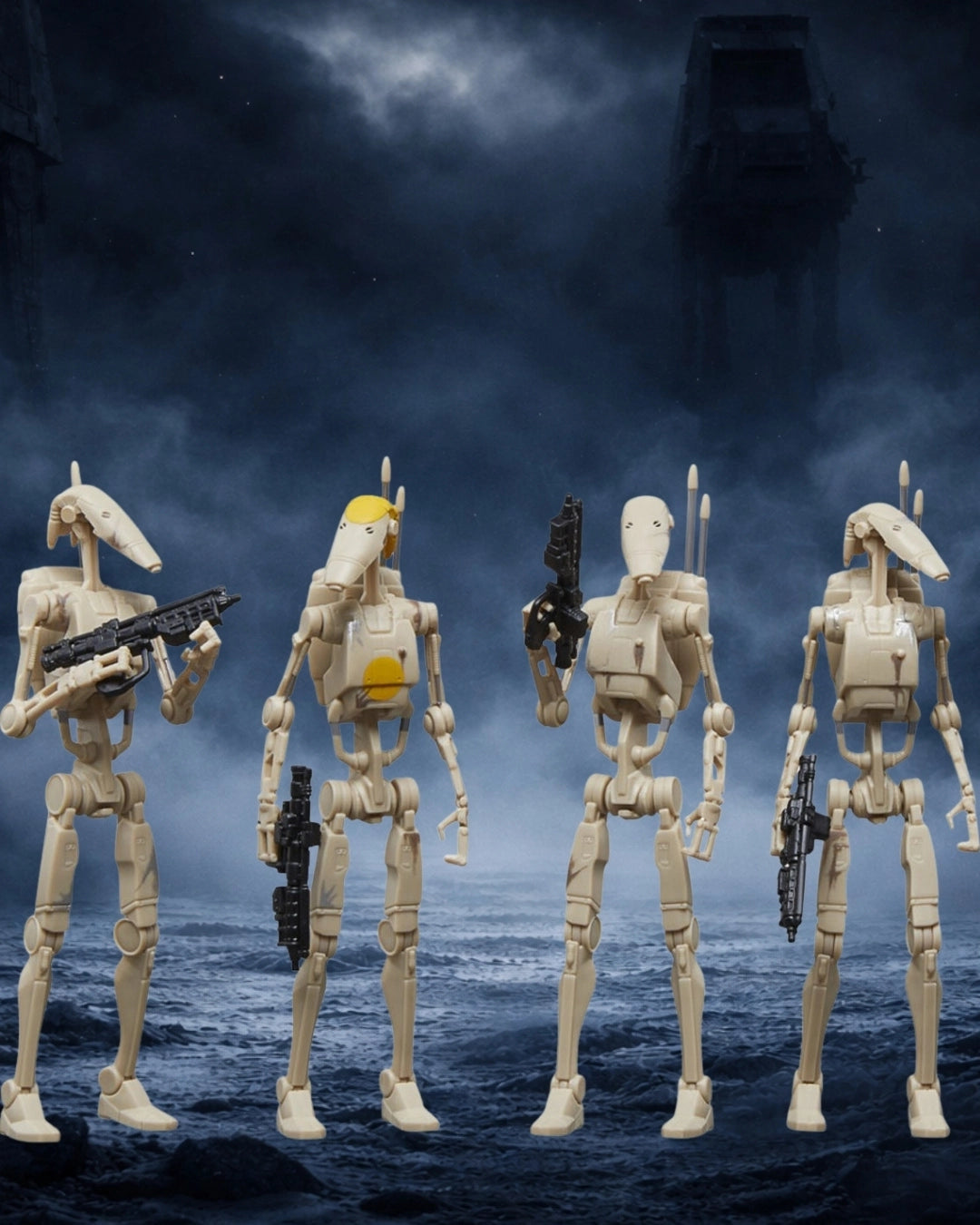Star Wars The Vintage Collection Battle Droid 3 3/4-Inch Action Figures 4-Pack | Hasbro