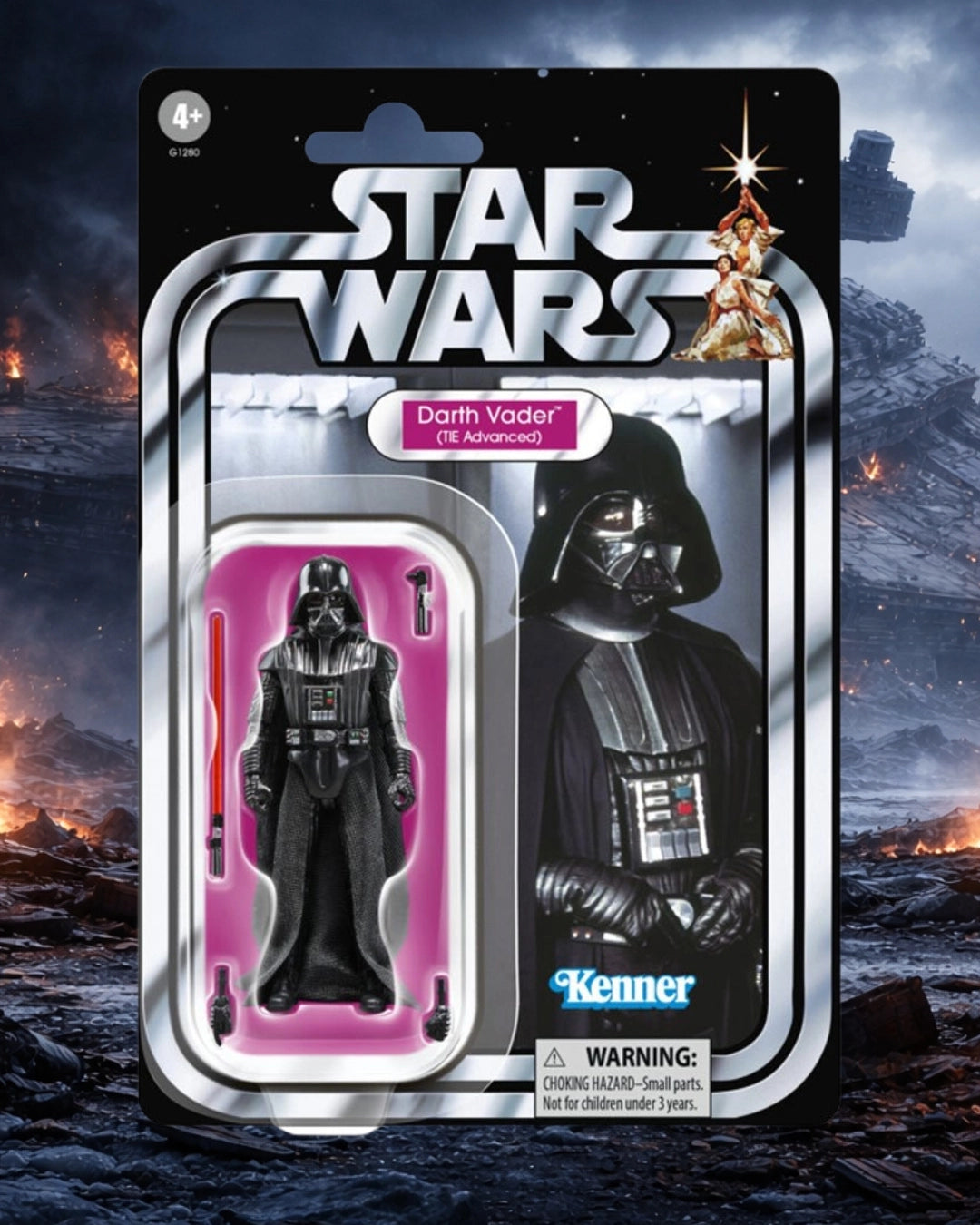 Star Wars The Vintage Collection Darth Vader’s TIE Advanced Vehicle with Carded Action Figure | Hasbro