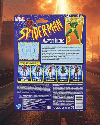 Spider-Man Retro Marvel Legends Electro 6-Inch Action Figure | Hasbro