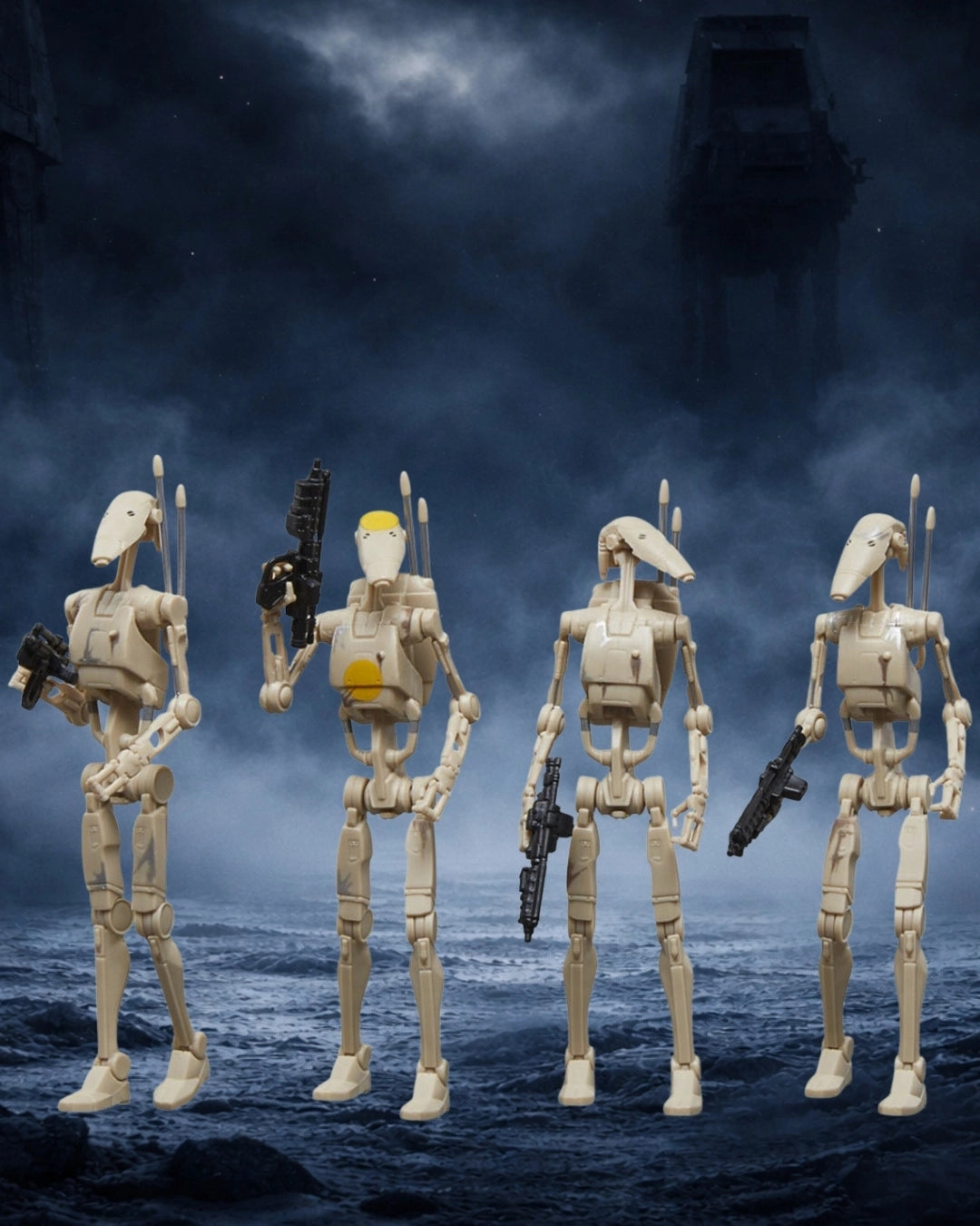 Star Wars The Vintage Collection Battle Droid 3 3/4-Inch Action Figures 4-Pack | Hasbro