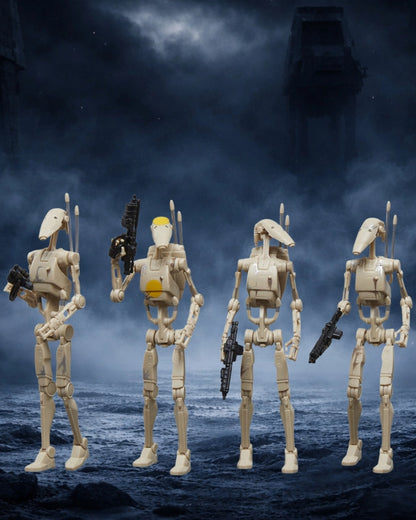 Star Wars The Vintage Collection Battle Droid 3 3/4-Inch Action Figures 4-Pack | Hasbro
