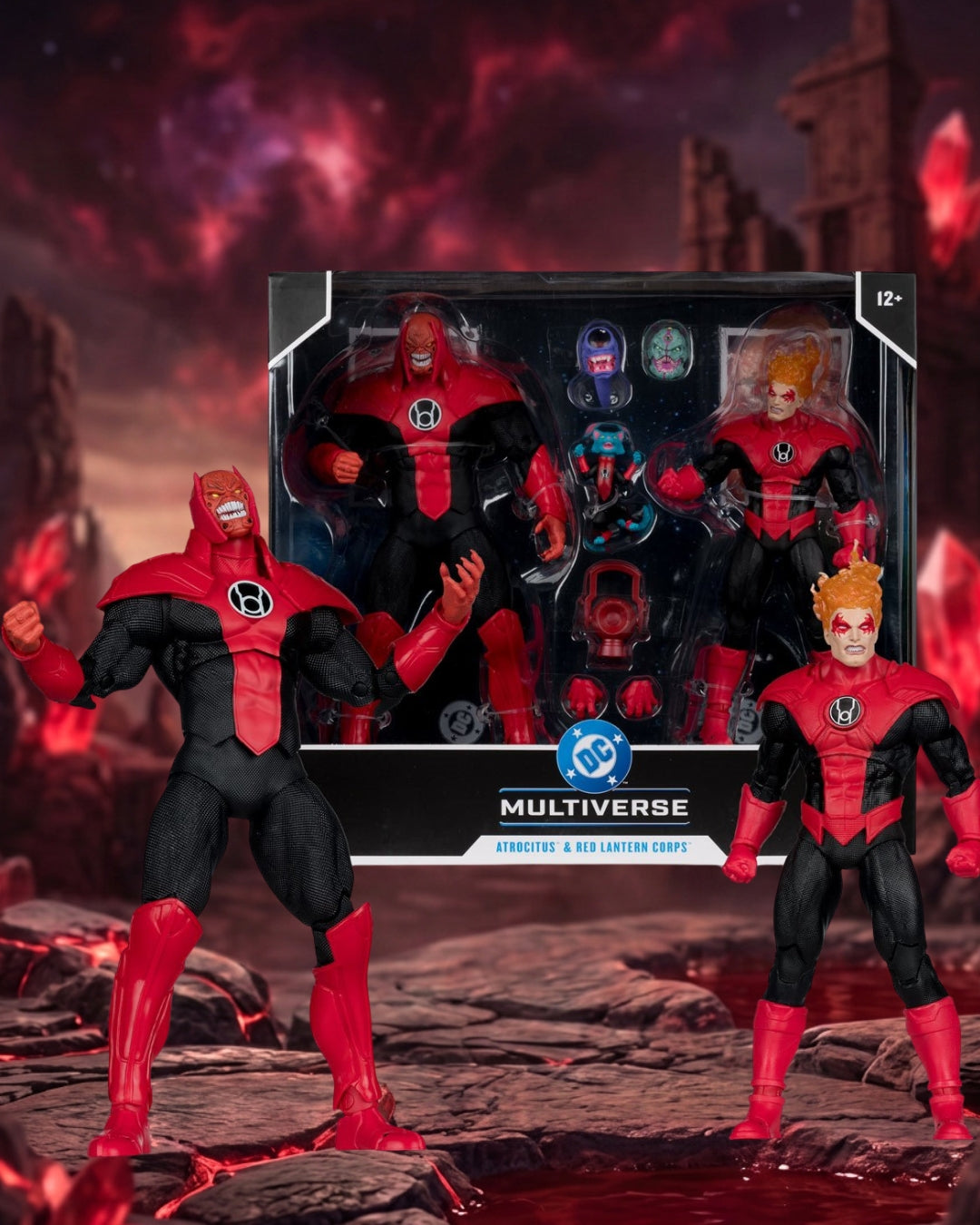 DC Multiverse Atrocitus Megafig and Red Lantern Corps Green Lantern 7-Inch Scale Action Figure 2-Pack