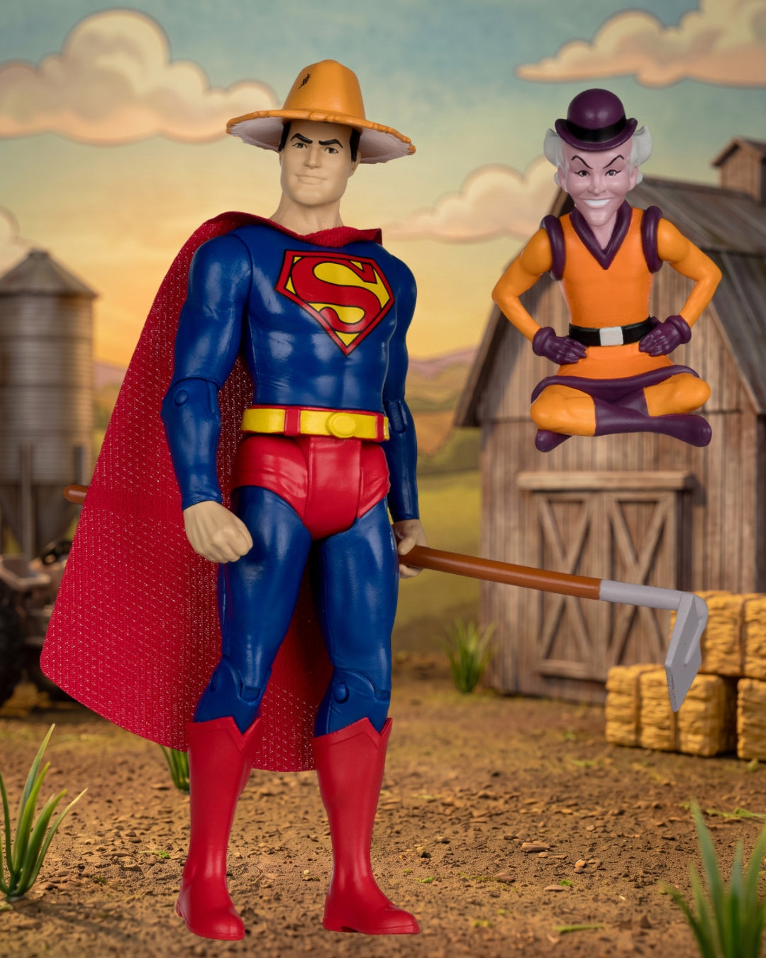 DC Retro Super Friends Farmer Superman and Mr. Mxyzptlk 6-Inch Scale Action Figure