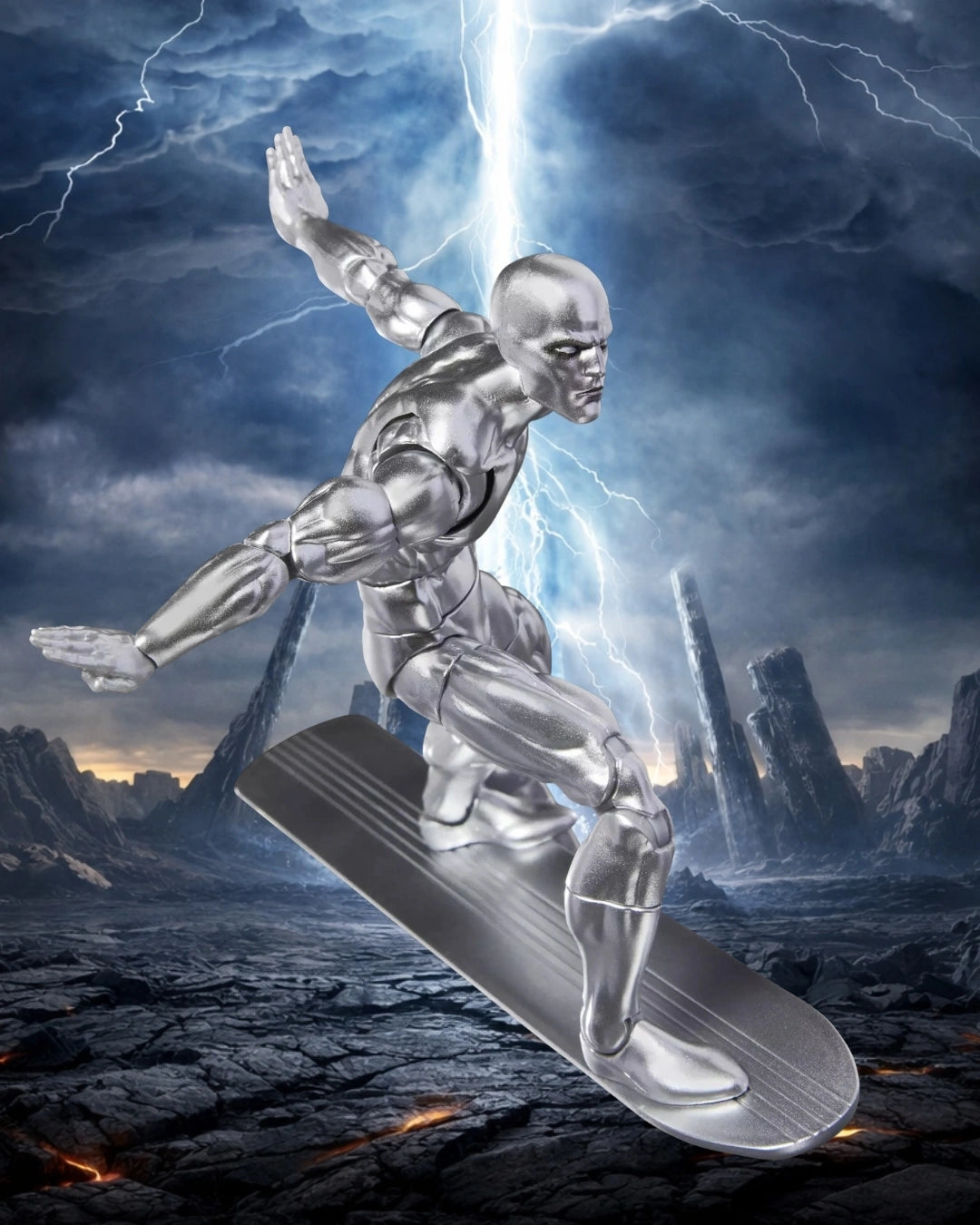 Fantastic Four Marvel Legends Series Silver Surfer 6-Inch Action Figure | Hasbro