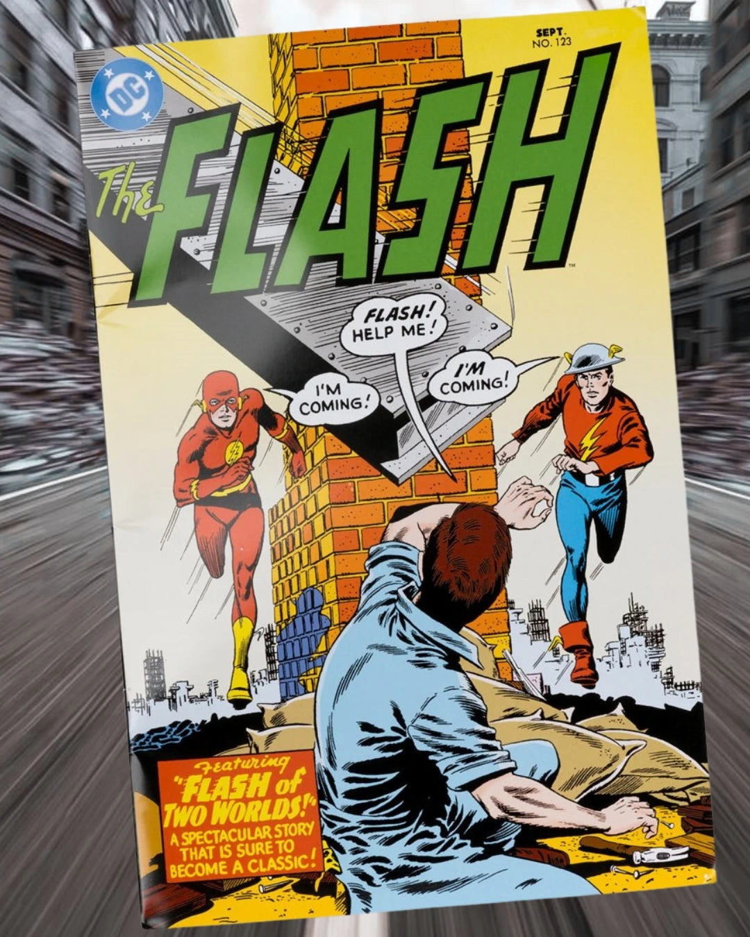 DC Direct Page Punchers The Flash Barry Allen, The Flash #123 7-Inch Scale Action Figure with Comic | DC Direct / McFarlane Toy