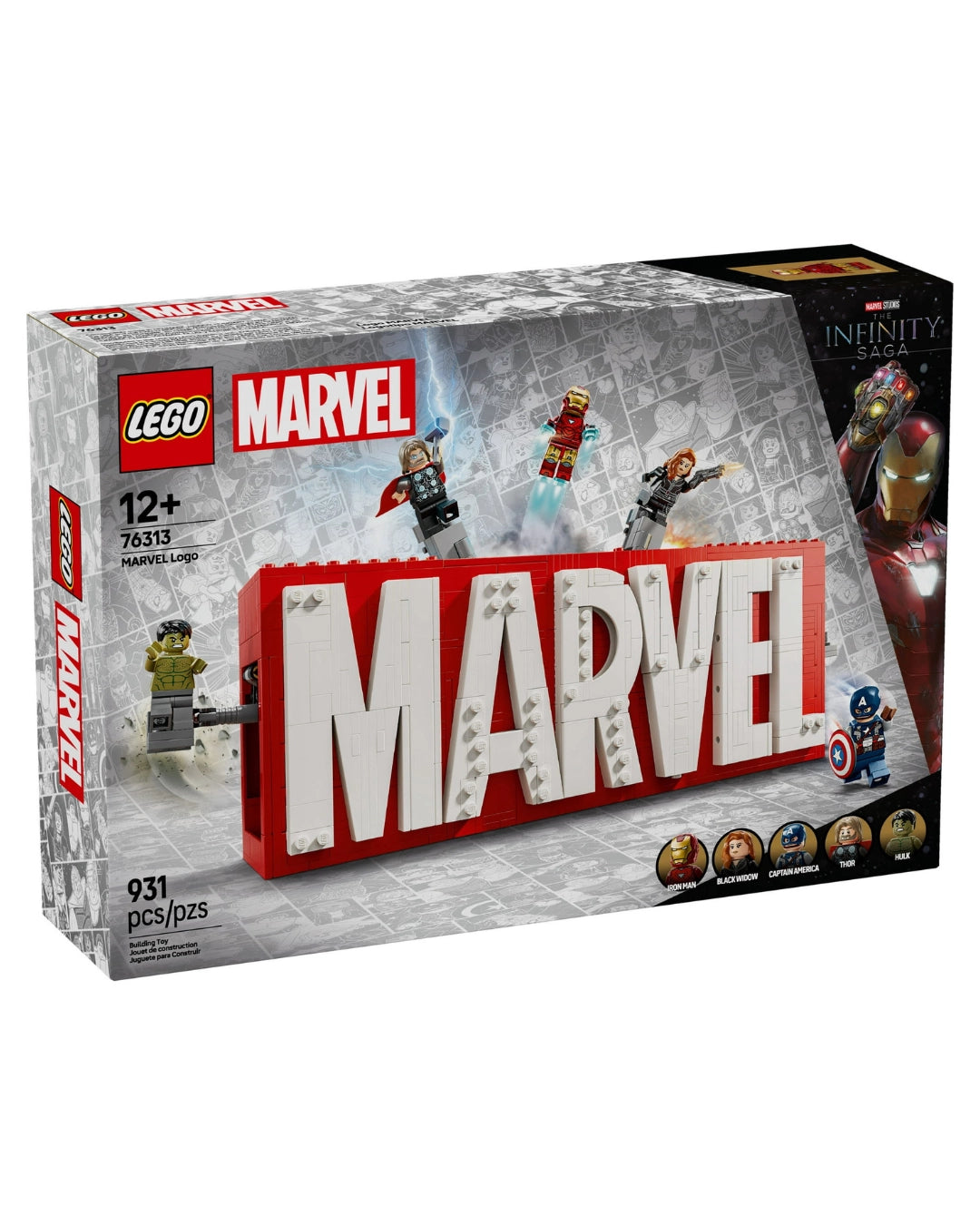 LEGO® MARVEL Logo & Minifigures (76313) By LEGO | Marvel Avengers Collection