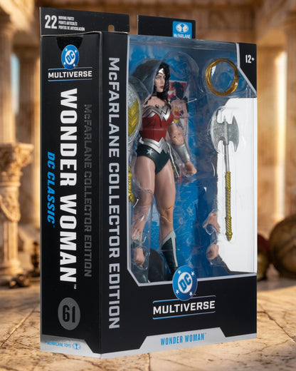DC McFarlane Collector Edition Wonder Woman 1980s #61 Chase Variant (Platinum Edition) 7-Inch Scale Action Figure