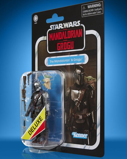 Star Wars The Vintage Collection – The Mandalorian & Grogu Deluxe 3 3/4-Inch Action Figure by Hasbro