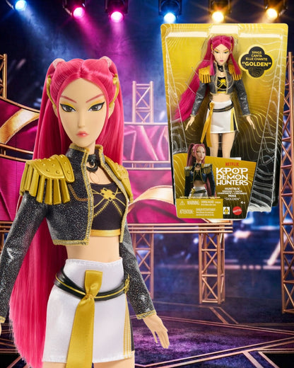 K-Pop Demon Hunters Huntr/x Mira Golden Singing Doll By Mattel