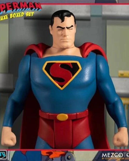 Superman (1941): The Mechanical Monsters 5 Points Deluxe Boxed Set by Mezco Toyz Superman Action Figures
