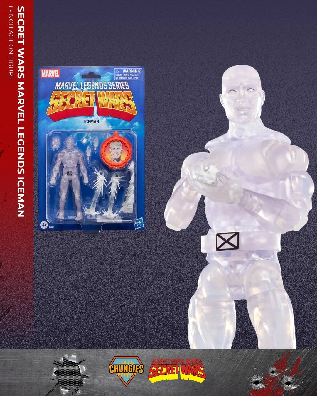 Secret Wars Marvel Legends Iceman 6-inch Action Figure | Hasbro