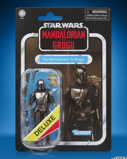 Star Wars The Vintage Collection – The Mandalorian & Grogu Deluxe 3 3/4-Inch Action Figure by Hasbro