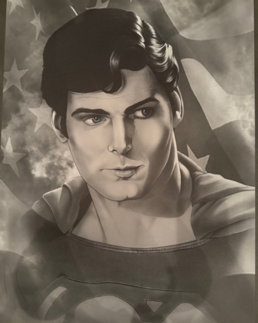 Superman – Christopher Reeve Art Print (Supercon 2014, Signed)